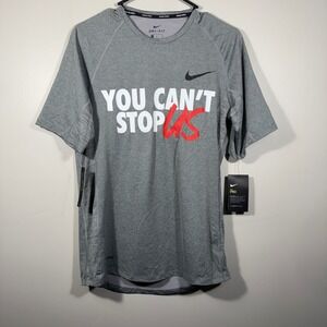 Nike Pro Dri Fit You Can't Stop Us Training Slim Fit T-Shirt Mens Medium